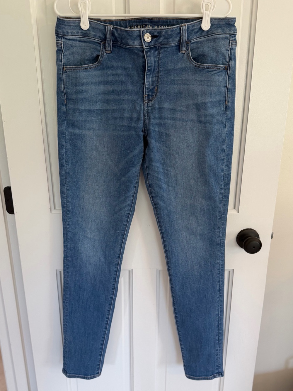American Eagle Next Level Stretch Jegging Jeans Size 14 X-Long Medium Wash